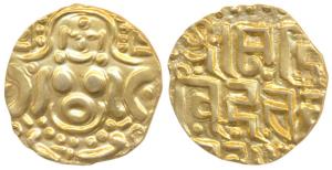 Gahadavalas of Kanauj, Govinda Chandradeva (1114-1154 AD), Gold 4 ½ Masha, 4.32g, obv. God