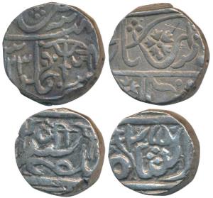Jayaji Rao (AH 1259-1304, 1843-1886 AD), Silver Rupee, Gwalior Fort Mint, in the name of M