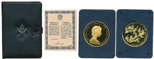 Canada, Gold $100, 16.95g, Canadian Unification, 1978, Geese (representing the provinces) 