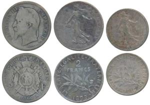 France, Silver Napoleon III, Silver 2 Francs, 9.9g, 1866 (KM 807.2); Silver 2 Francs, 9.9g