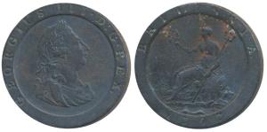 Great Britain, George III, Copper Cartwheel Penny, 18.84g, 1797, obv. laureate bust of the