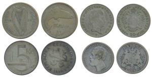 Sweden, Oscar II (1872-1907), Silver 1 Krona, 7.2g, 1875 (KM 741); Austria, Ferdinand I, H