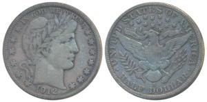 United States of America, Silver Barber ½ Dollar, obv. laureate head to right, rev. herald