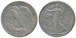 United States of America, Silver ½ Dollar 12.4g, 1943 S, obv. walking liberty, rev. an eag