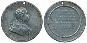 George III, 60 Year of his reign, White metal Medal, 1809, obv. laureate and armored bust 