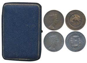 Elizabeth II Coronation Medal (2), Silver 17.09g & Bronze, 1953, obv. bust of the ruler, e