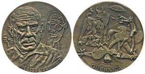 Bronze 130g, Pablo Picasso, issued by the Paris Mint on the death anniversary of the artis