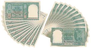 Rupees 5 (10), 1st issue, 1950, signed B. Rama Rau, only English variety, all in order of 