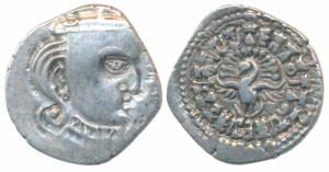 Guptas, Kumaragupta, Silver Drachma, 2.38g, Madhyadesha type, obv. bust of the ruler to ri