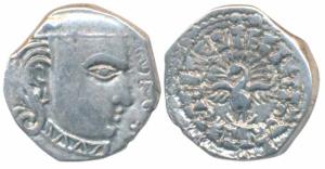Guptas, Kumaragupta, Silver Drachma, 2.38g, Madhyadesha type, obv. bust of the ruler to ri