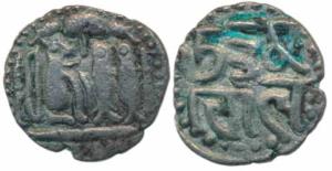 Cholas, Uttama Chola (c. 973-985 AD), Silver Kahavanu, 4.2g, obv. Chola dynastic emblem co