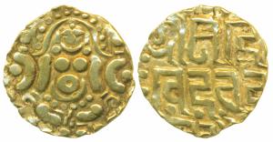 Gahadavalas of Kanauj, Govinda Chandradeva, Gold 4 ½ Masha, 3.95g, obv. Goddess Lakshmi se