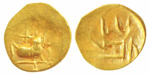 Imperial Gangas of Orissa (c. 13th century), Gold Fanam, 0.46g, Uncertain ruler reading Sr