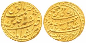 Murshidabad Mint, Gold Mohur, 12.3g, in the name of Shah Alam II, AH 1184/11, issue of 176