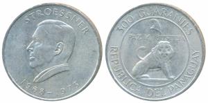 Paraguay, Silver 300 Guaranies, 26.6g, 1973 (KM 29). Uncirculated.