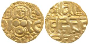 Gahadavalas of Kanauj, Govinda Chandradeva, Gold 4 ½ Masha, 4.29g, obv. Goddess Lakshmi se