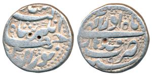Jahangir, Silver Rupee, 11.18g, Qandhar Mint, Month Azar, RY 9 (KM 145.13). Very Fine.
