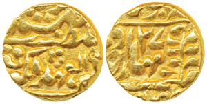 Madho Singh II, Gold Mohur, 10.84g, Sawai Jaipur Mint, with the name of Victoria, RY 27 (K