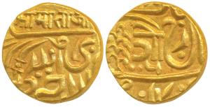 Umaid Singh (VS 1975-2004; 1918-1947 AD), Gold Mohur, 11g, with the name of George VI, Go 