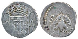 Goa, Silver 2 Tangas, 4.27g, obv. standing figure of St. John divides SI and date 1643, re
