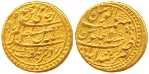 Murshidabad Mint, Gold Mohur, 12.1g, in the name of Shah Alam II, AH 1184/11, issue of 176
