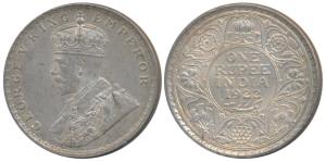 George V, Silver Rupee, 1922, Bombay Mint (Prid 228). Nice toning, Superb Mint State.