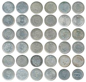 George VI, Half Silver Rupee (18), 1941, A / I, (Prid 239); longer rim or border decoratio