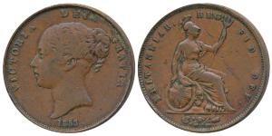 Great Britain, Victoria, Copper Penny, 1853 (KM 739). Very Fine.
