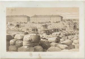 The Cotton Green, Bombay, Lithograph, Hanhart. 19.5 x 13.5 cm. Few brown spots.