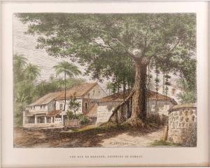 A Street in Mazgaon, Suburb of Bombay (inscribed in French), by D. Lancelot, wood engravin