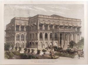 Visit of the Prince of Wales to Sans Souci, now Masina Hospital, Bombay. Illustration for 