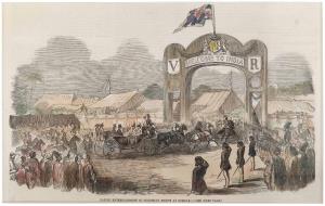 Native Entertainment to European Troops at Bombay, 1878. Cut from a newspaper. 25.5 x 16 c