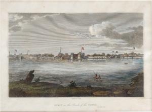 Surat on the Banks of the Tappee, James Forbes, 1800. 29 x 21 cm. Plate twenty-seven from 