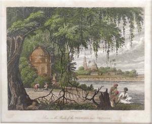 Scene on the Banks of the Nerbudda near Chandode, James Forbes, 1782. Copper engraving by 