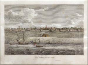 View of Cambay from the South, James Forbes, 1813. 28 x 20.5 cm. Scattered brown marks. Pl