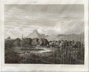 View From Panwell, Salt Fittler, line engraving with etching by James Fittler. 24.5 x 20 c