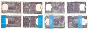 Rupee 1 Bundles (4), signed I. G. Patel, 1972; M. G. Kaul, 1973; Manmohan Singh 1978; S. V