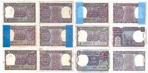 Rupee 1 Bundles (6), 1972, 1973, 1974, and 1986, signed I. G. Patel (2), M. G. Kaul (3), S