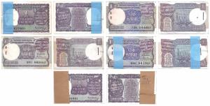 Rupee 1 Bundles, 1978, 1985, 1989, 1991, signed Manmohan Singh (2), S. Venkitaraman, Gopi 
