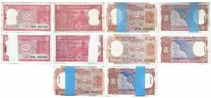Rupees 2 Bundles (5), signed Manmohan Singh (2), R. N. Malhotra (3). Uncirculated. (500)