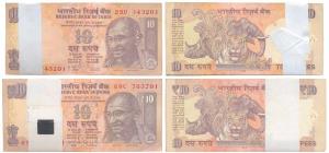 Rupees 10 Bundle, 2009, signed D. Subbarao; 2016, signed Raghuram Rajan. Uncirculated. (20