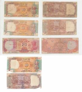 Rupees 10, signed S. Venkitaraman (2), Error, serial number missing at bottom left; the se