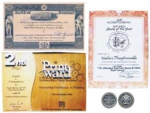 Silver Token, issued during the inauguration of IPM Indian Paper Money along with the orig