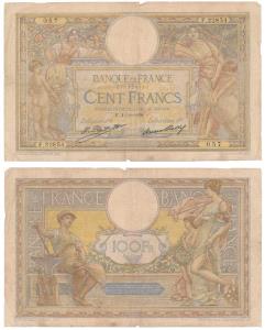 France, 100 Francs, 1928. Fine+.