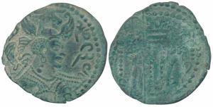 Hephthalite (White Huns), Napki Malik (475-576 AD), Billon Drachm, 3.68g, Kabul, obv. crow