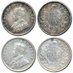 George V, Silver ½ Rupee, 1930, Calcutta Mint (Prid 332). About Uncirculated.