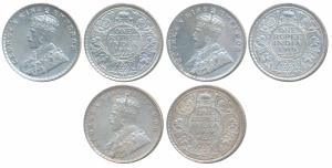 George V, Silver Rupee, 1916, 1918 & 1919 Bombay Mint (Prid 225). The first two Uncirculat