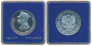 Poland, Silver 100 Zlotych, 16.5g, (KM Y123). Proof in original plastic case of issue, Rar