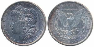 United States of America, Silver Morgan Dollar, 26.7g, 1890, mint mark ‘O’ for New Orleans