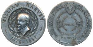 Copper Silver Gilt Medal, William Harvey 1578-1657, The South African Blood Transfusion Se